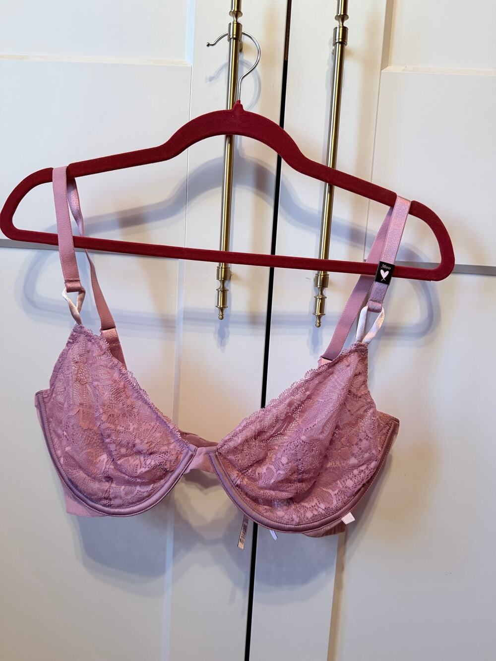 victoria's secret unlined demi bra in mauve rose color nwt